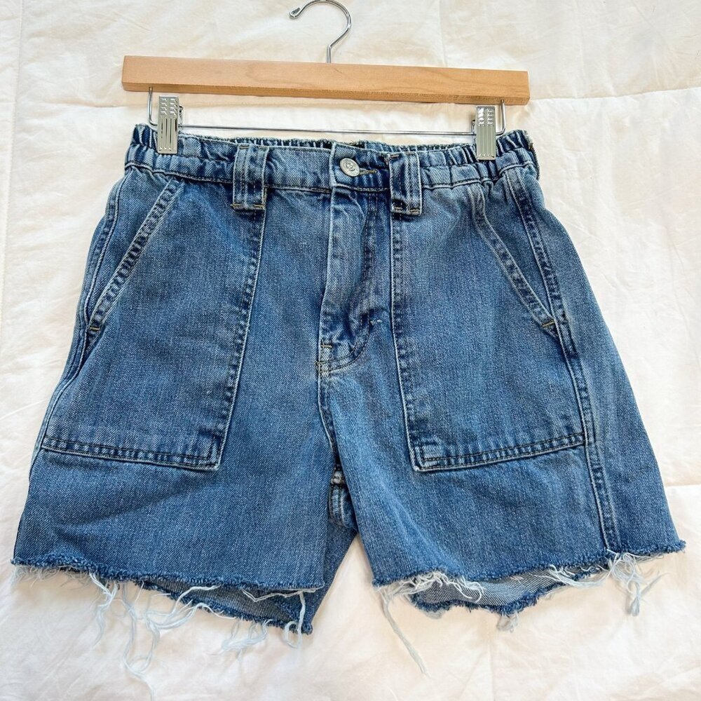 NWOT Urban Outfitters BDG Skate Jean Shorts Blue Denim Cargo Style Sz 27 - Picture 2 of 6